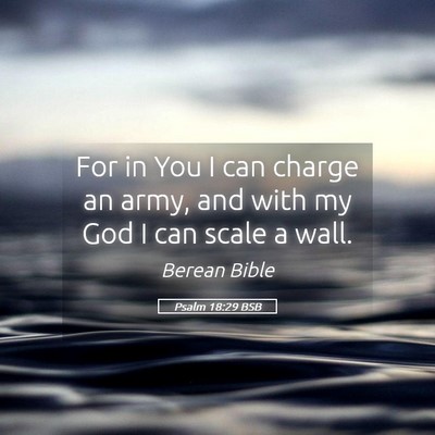 Picture 05 - Psalm 18:29 BSB - For in You I can charge an army, and with my God - Bible Verse Picture
