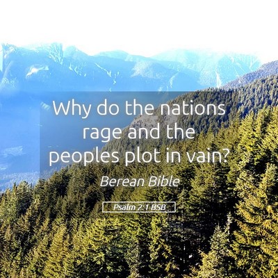 Picture 05 - Psalm 2:1 BSB - Why do the nations rage and the peoples plot in - Bible Verse Picture