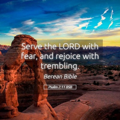Picture 05 - Psalm 2:11 BSB - Serve the LORD with fear, and rejoice with - Bible Verse Picture