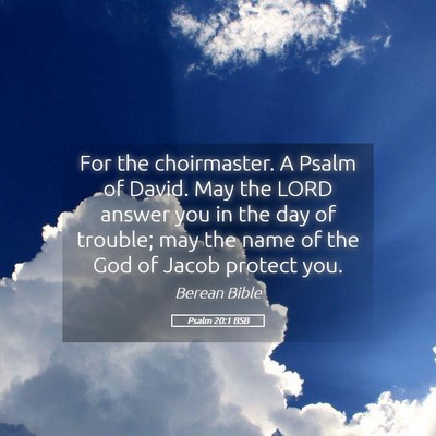 Picture 05 - Psalm 20:1 BSB - For the choirmaster. A Psalm of David. May the - Bible Verse Picture