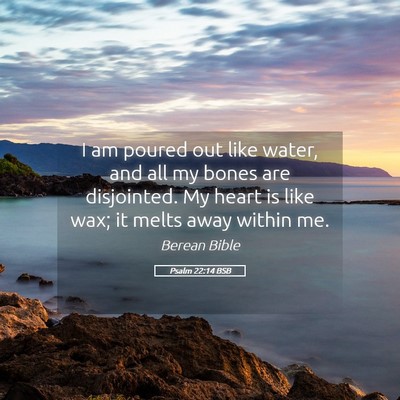 Picture 05 - Psalm 22:14 BSB - I am poured out like water, and all my bones are - Bible Verse Picture