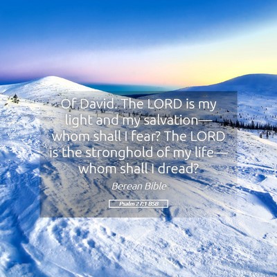 Picture 05 - Psalm 27:1 BSB - Of David. The LORD is my light and my - Bible Verse Picture