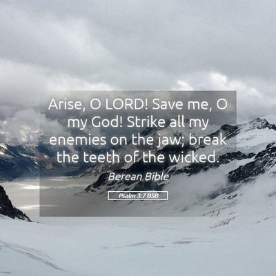 Picture 05 - Psalm 3:7 BSB - Arise, O LORD! Save me, O my God! Strike all my - Bible Verse Picture