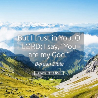 Picture 05 - Psalm 31:14 BSB - But I trust in You, O LORD; I say, “You are my - Bible Verse Picture