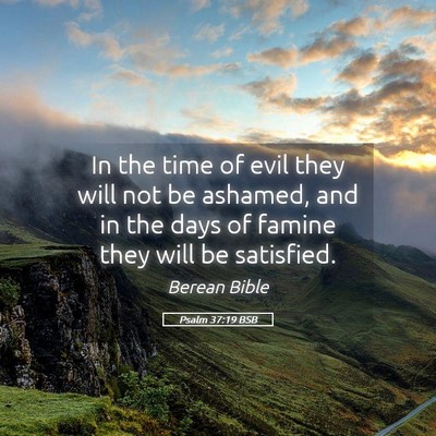 Picture 05 - Psalm 37:19 BSB - In the time of evil they will not be ashamed, and - Bible Verse Picture
