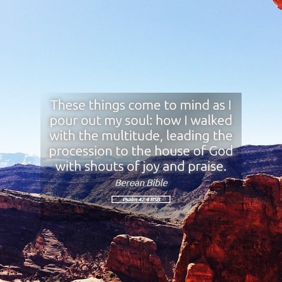 Picture 05 - Psalm 42:4 BSB - These things come to mind as I pour out my soul: - Bible Verse Picture