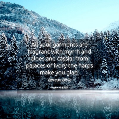 Picture 05 - Psalm 45:8 BSB - All your garments are fragrant with myrrh and - Bible Verse Picture