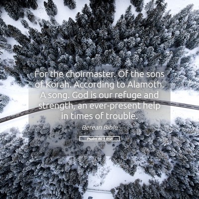 Picture 05 - Psalm 46:1 BSB - For the choirmaster. Of the sons of Korah. - Bible Verse Picture