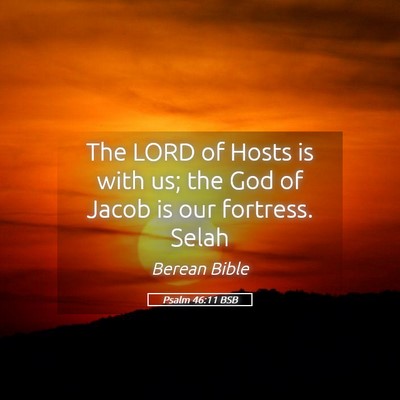 Picture 05 - Psalm 46:11 BSB - The LORD of Hosts is with us; the God of Jacob is - Bible Verse Picture