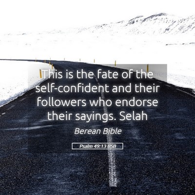 Picture 05 - Psalm 49:13 BSB - This is the fate of the self-confident and their - Bible Verse Picture