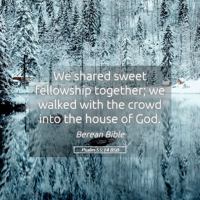 Picture 05 - Psalm 55:14 BSB - We shared sweet fellowship together; we walked - Bible Verse Picture