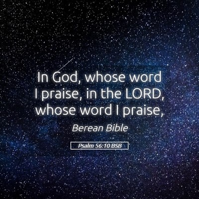 Picture 05 - Psalm 56:10 BSB - In God, whose word I praise, in the LORD, whose - Bible Verse Picture