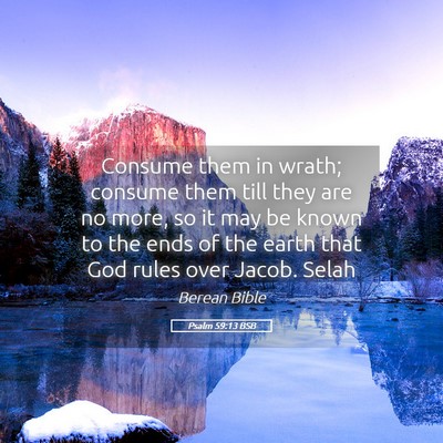 Picture 05 - Psalm 59:13 BSB - Consume them in wrath; consume them till they are - Bible Verse Picture