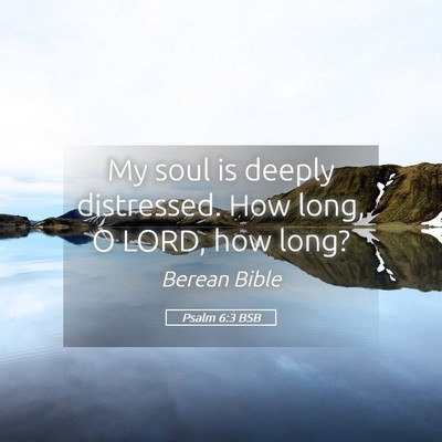 Picture 05 - Psalm 6:3 BSB - My soul is deeply distressed. How long, O LORD, - Bible Verse Picture
