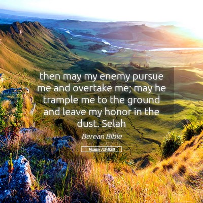 Picture 05 - Psalm 7:5 BSB - then may my enemy pursue me and overtake me; may - Bible Verse Picture