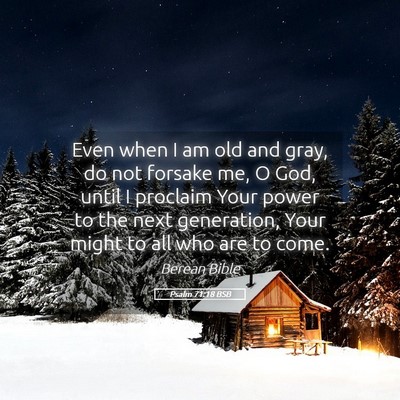 Picture 05 - Psalm 71:18 BSB - Even when I am old and gray, do not forsake me, O - Bible Verse Picture