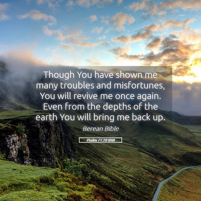 Picture 05 - Psalm 71:20 BSB - Though You have shown me many troubles and - Bible Verse Picture