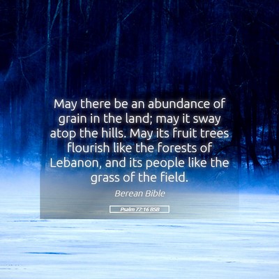 Picture 05 - Psalm 72:16 BSB - May there be an abundance of grain in the land; - Bible Verse Picture