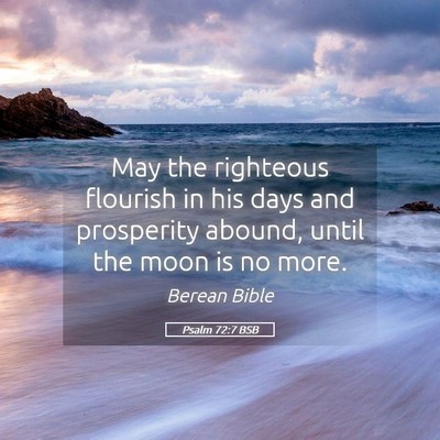 Picture 05 - Psalm 72:7 BSB - May the righteous flourish in his days and - Bible Verse Picture