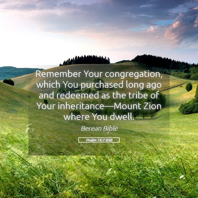 Picture 05 - Psalm 74:2 BSB - Remember Your congregation, which You purchased - Bible Verse Picture