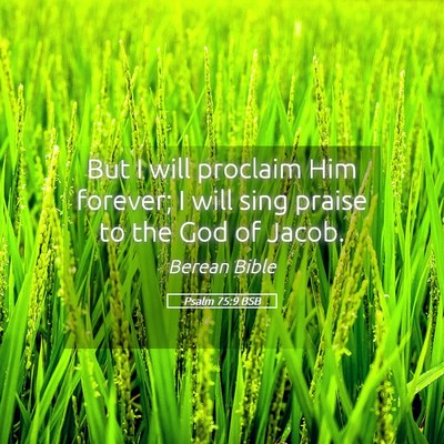 Picture 05 - Psalm 75:9 BSB - But I will proclaim Him forever; I will sing - Bible Verse Picture