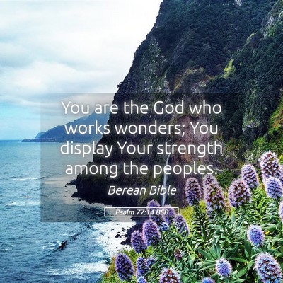 Picture 05 - Psalm 77:14 BSB - You are the God who works wonders; You display - Bible Verse Picture