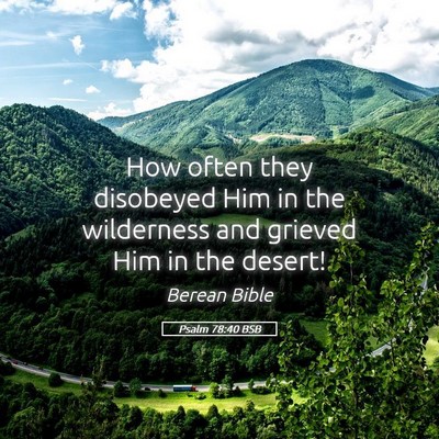 Picture 05 - Psalm 78:40 BSB - How often they disobeyed Him in the wilderness - Bible Verse Picture