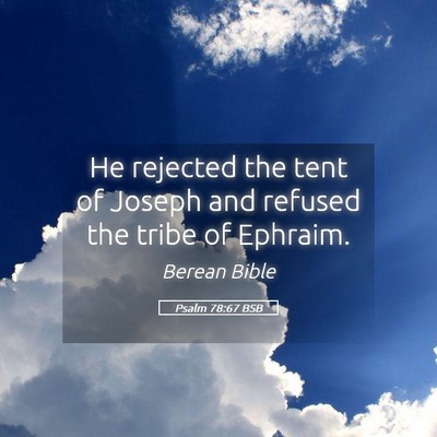 Picture 05 - Psalm 78:67 BSB - He rejected the tent of Joseph and refused the - Bible Verse Picture