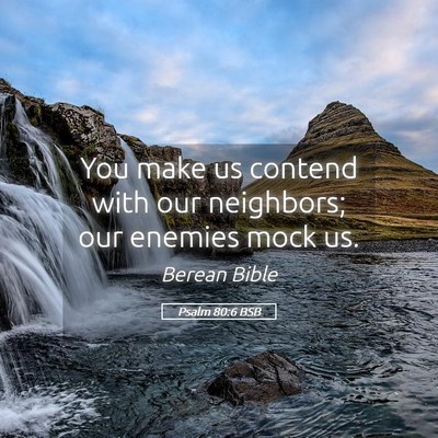 Picture 05 - Psalm 80:6 BSB - You make us contend with our neighbors; our - Bible Verse Picture