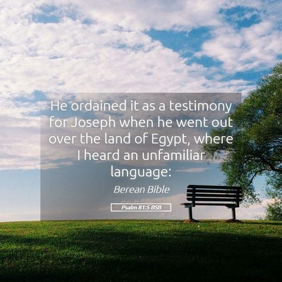 Picture 05 - Psalm 81:5 BSB - He ordained it as a testimony for Joseph when he - Bible Verse Picture