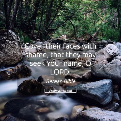 Picture 05 - Psalm 83:16 BSB - Cover their faces with shame, that they may seek - Bible Verse Picture