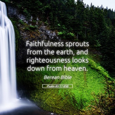 Picture 05 - Psalm 85:11 BSB - Faithfulness sprouts from the earth, and - Bible Verse Picture