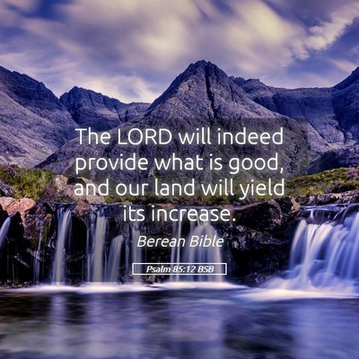 Picture 05 - Psalm 85:12 BSB - The LORD will indeed provide what is good, and - Bible Verse Picture
