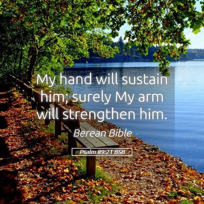 Picture 05 - Psalm 89:21 BSB - My hand will sustain him; surely My arm will - Bible Verse Picture