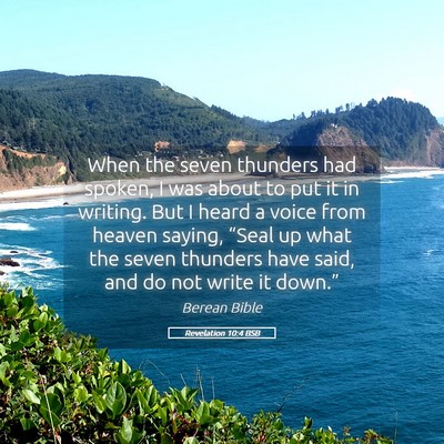 Picture 05 - Revelation 10:4 BSB - When the seven thunders had spoken, I was about - Bible Verse Picture