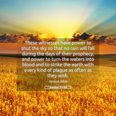 Picture 05 - Revelation 11:6 BSB - These witnesses have power to shut the sky so - Bible Verse Picture