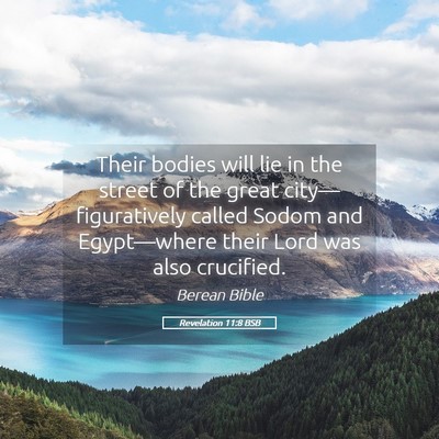 Picture 05 - Revelation 11:8 BSB - Their bodies will lie in the street of the great - Bible Verse Picture