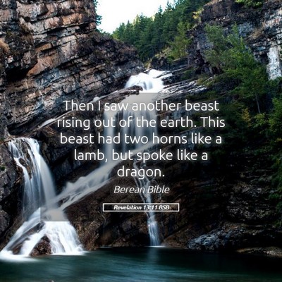 Picture 05 - Revelation 13:11 BSB - Then I saw another beast rising out of the earth. - Bible Verse Picture
