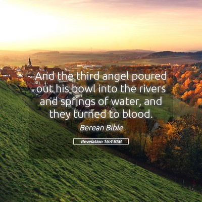 Picture 05 - Revelation 16:4 BSB - And the third angel poured out his bowl into the - Bible Verse Picture