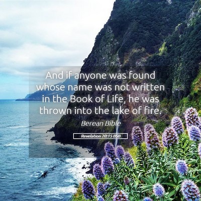 Picture 05 - Revelation 20:15 BSB - And if anyone was found whose name was not - Bible Verse Picture