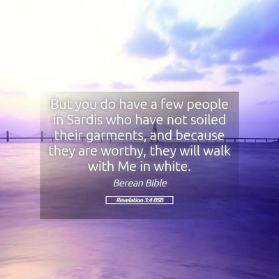 Picture 05 - Revelation 3:4 BSB - But you do have a few people in Sardis who have - Bible Verse Picture
