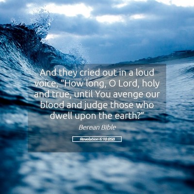Picture 05 - Revelation 6:10 BSB - And they cried out in a loud voice, “How long, - Bible Verse Picture