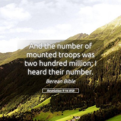 Picture 05 - Revelation 9:16 BSB - And the number of mounted troops was two hundred - Bible Verse Picture