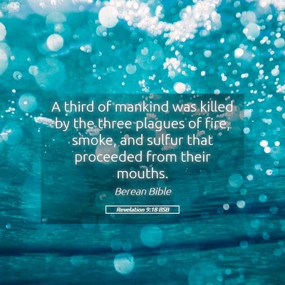Picture 05 - Revelation 9:18 BSB - A third of mankind was killed by the three - Bible Verse Picture
