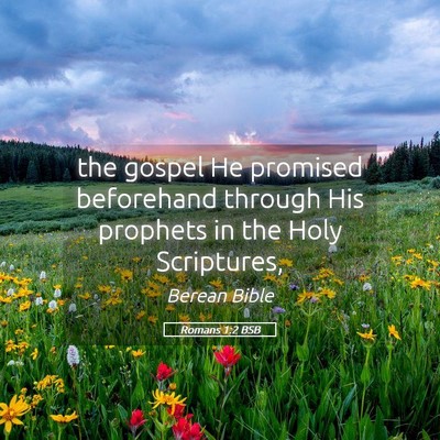 Picture 05 - Romans 1:2 BSB - the gospel He promised beforehand through His - Bible Verse Picture