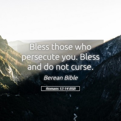 Picture 05 - Romans 12:14 BSB - Bless those who persecute you. Bless and do not - Bible Verse Picture