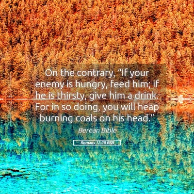 Picture 05 - Romans 12:20 BSB - On the contrary, “If your enemy is hungry, feed - Bible Verse Picture
