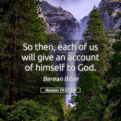Picture 05 - Romans 14:12 BSB - So then, each of us will give an account of - Bible Verse Picture
