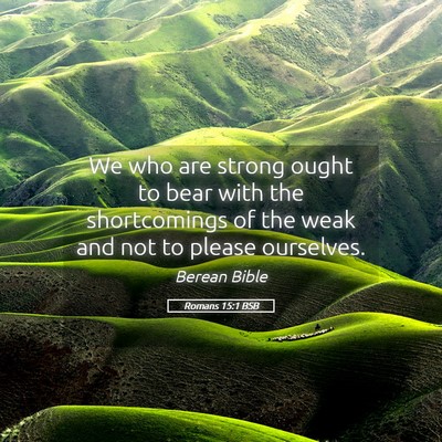 Picture 05 - Romans 15:1 BSB - We who are strong ought to bear with the - Bible Verse Picture
