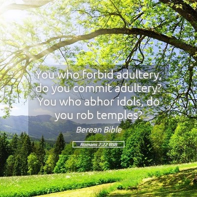 Picture 05 - Romans 2:22 BSB - You who forbid adultery, do you commit adultery? - Bible Verse Picture